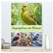 Cover-Bild zum Titel 'Singvögel aus der Heimat (hochwertiger Premium Wandkalender 2027 DIN A2 hoch), Kunstdruck in Hochglanz' von 'Steffani Lehmann'