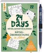 Cover-Bild zum Titel '24 DAYS RÄTSELADVENTSKALENDER - Rätselüberraschung im Advent' von 'Frechverlag'