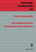 Cover-Bild zum Titel 'Sprachkonzepte für benutzergerechte Systeme' von 'Horst Oberquelle'