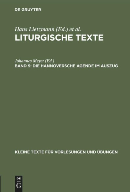 Die Hannoversche Agende im Auszug - 