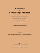 Cover-Bild zum Titel 'Mitteilungen über Forschungsarbeiten' von 'Franz Walther'