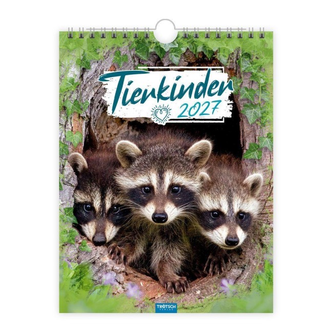 TRÖTSCH - Notizkalender zum Hängen Tierkinder 2027 - 