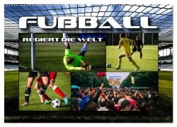 Cover-Bild zum Titel 'Fußball regiert die Welt (Wandkalender 2026 DIN A2 quer), CALVENDO Monatskalender' von 'Renate Bleicher'