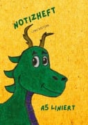 Cover-Bild zum Titel 'Dünnes Notizheft für Kinder - A5 liniert - Softcover Drache - FSC Papier' von 'Notizbuch A5, Notebook A5, Notizheft A5'