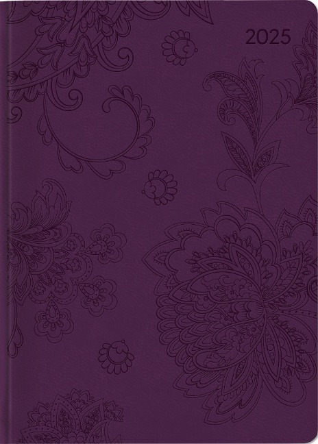 Ladytimer Deluxe Purple 2025 - Taschen-Kalender A6 (10,7x15,2 cm) - Tucson Einband - mit Motivprägung - Weekly - 128 Seiten - Alpha Edition - 