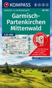 Cover-Bild zum Titel 'KOMPASS Wanderkarte 790 Garmisch-Partenkirchen, Mittenwald 1:35.000' von ''