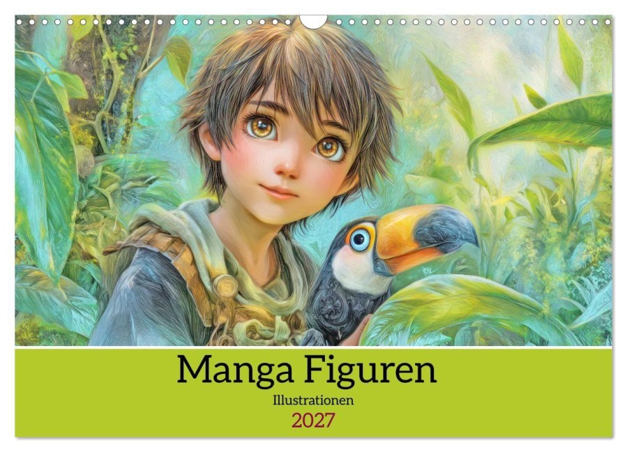 Manga Figuren - Illustrationen (Wandkalender 2027 DIN A3 quer), CALVENDO Monatskalender - Liselotte Brunner-Klaus