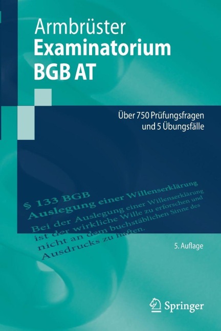 Examinatorium BGB AT - Christian Armbrüster
