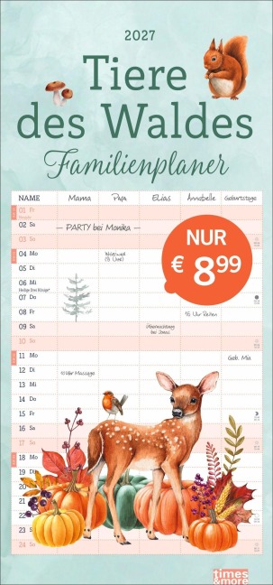 tm Tiere des Waldes Familienplaner 2027 - 