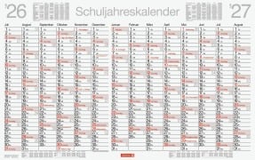 Cover-Bild zum Titel 'Schuljahreskalender 2026/2027 abwischbar | 750×470 mm' von ''