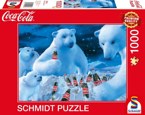 Coca Cola Puzzle 1000 Teile. Motiv Polarbären -  Coca Cola Puzzle 1000 Teile. Motiv Polarbären -