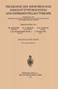 Cover-Bild zum Titel 'Ergebnisse der Mikrobiologie, Immunitätsforschung und experimentellen Therapie' von 'W. Kikuth'
