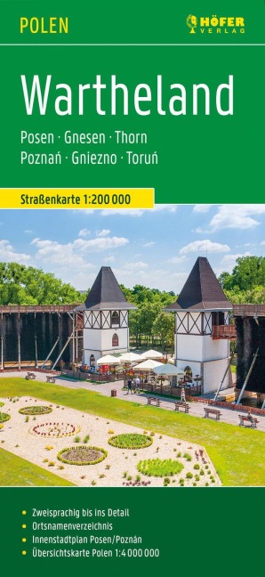 Wartheland, Straßenkarte 1:200.000, Höfer Verlag - 