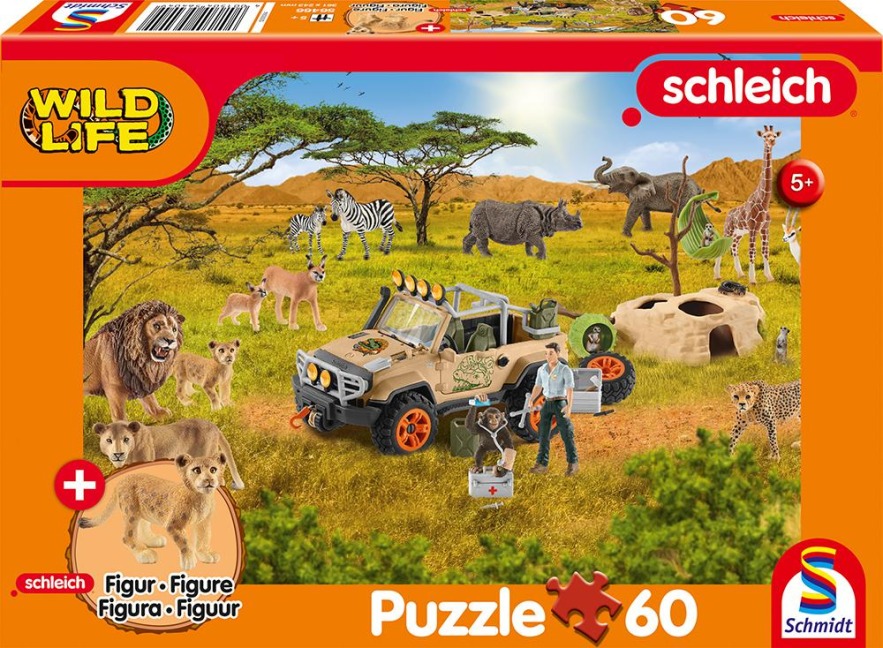 Wild Life, In der Sarvanne, 60 Teile, mit Add-on (eine Original Figur Löwenjunge) - 