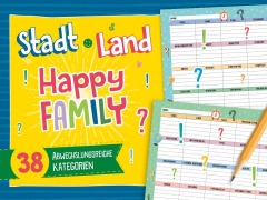 Cover-Bild zum Titel 'Stadt, Land, Happy Family - Spieleblock' von ''