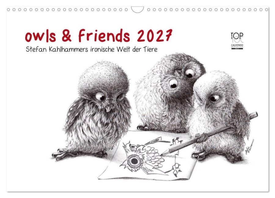 owls & friends 2027 (Wandkalender 2027 DIN A3 quer), CALVENDO Monatskalender - Stefan Kahlhammer