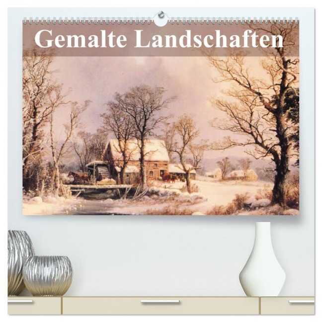 Gemalte Landschaften (hochwertiger Premium Wandkalender 2026 DIN A2 quer), Kunstdruck in Hochglanz - Elisabeth Stanzer