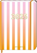 Kleiner Wochenkalender - Mein Jahr 2025 - Streifen rosa - 