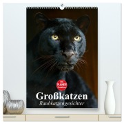 Cover-Bild zum Titel 'Großkatzen. Raubkatzengesichter (hochwertiger Premium Wandkalender 2026 DIN A2 hoch), Kunstdruck in Hochglanz' von 'Elisabeth Stanzer'
