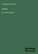 Cover-Bild zum Titel 'Liriche' von 'Giuseppe Montanelli'