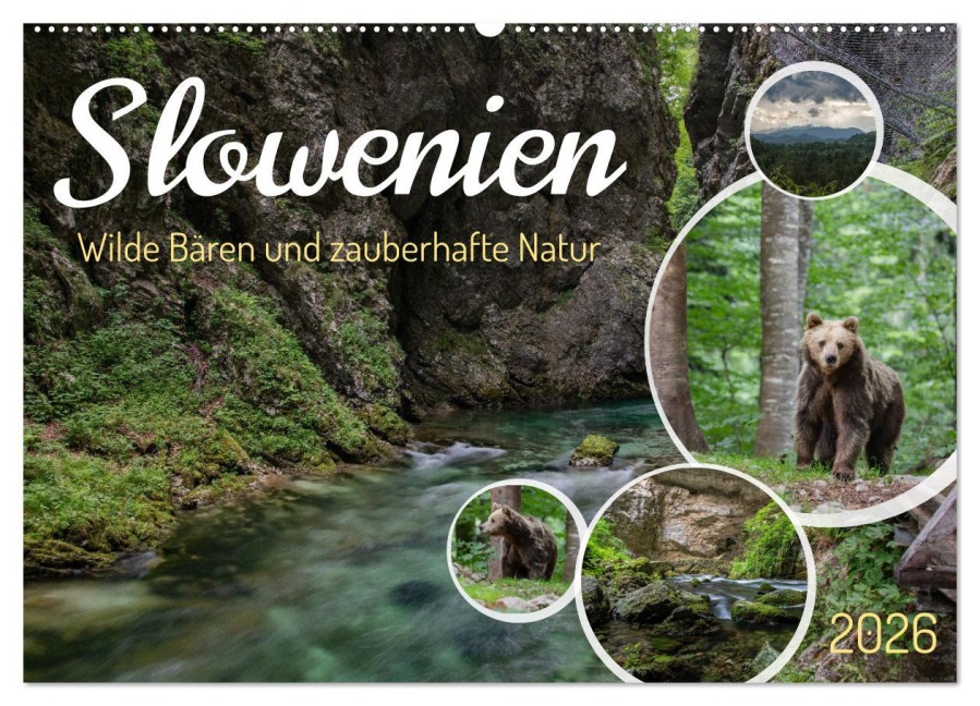 Slowenien - Wilde Bären und zauberhafte Natur (Wandkalender 2026 DIN A2 quer), CALVENDO Monatskalender - Robin Müller