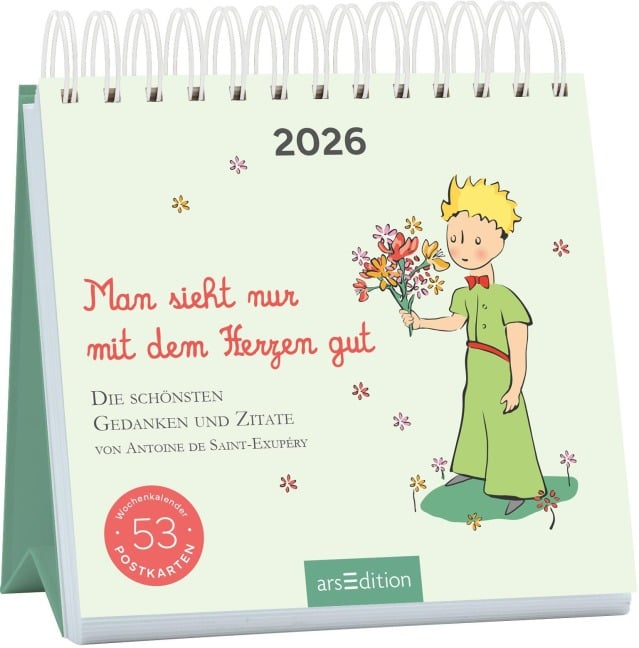 Postkartenkalender Man sieht nur mit dem Herzen gut 2026 - 