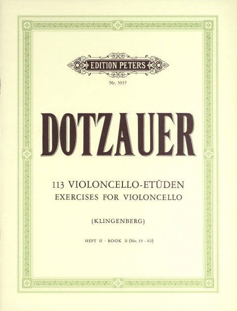 113 Violoncello-Etüden - Heft 2: Nr. 35 - 62 - Justus Johann Friedrich Dotzauer