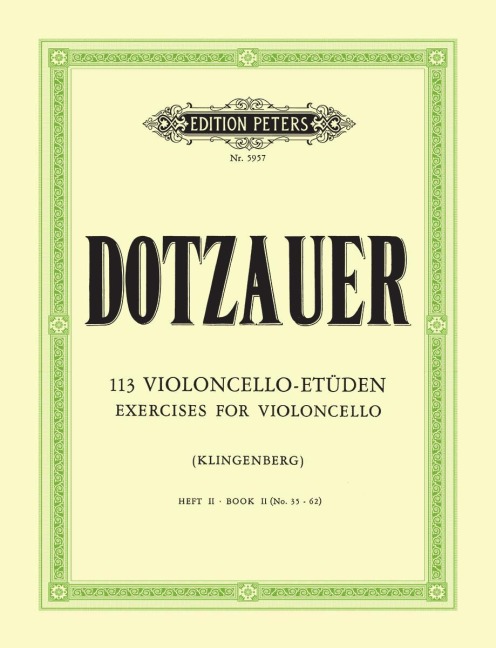 113 Violoncello-Etüden - Heft 2: Nr. 35 - 62 - Justus Johann Friedrich Dotzauer