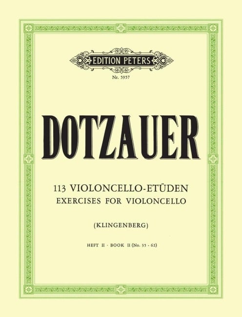 113 Violoncello-Etüden - Heft 2: Nr. 35 - 62 - Justus Johann Friedrich Dotzauer