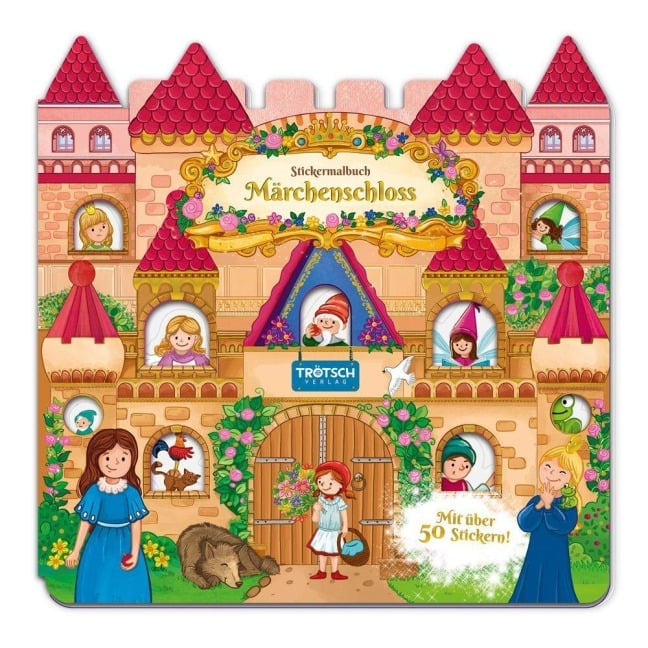 TRÖTSCH - Malbuch Stickermalbuch Märchenschloss| Ab 4 Jahren - 
