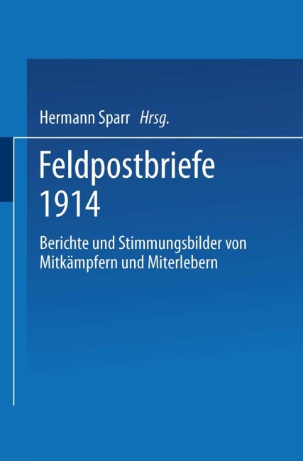 Feldpostbriefe 1914 - Hermann Sparr