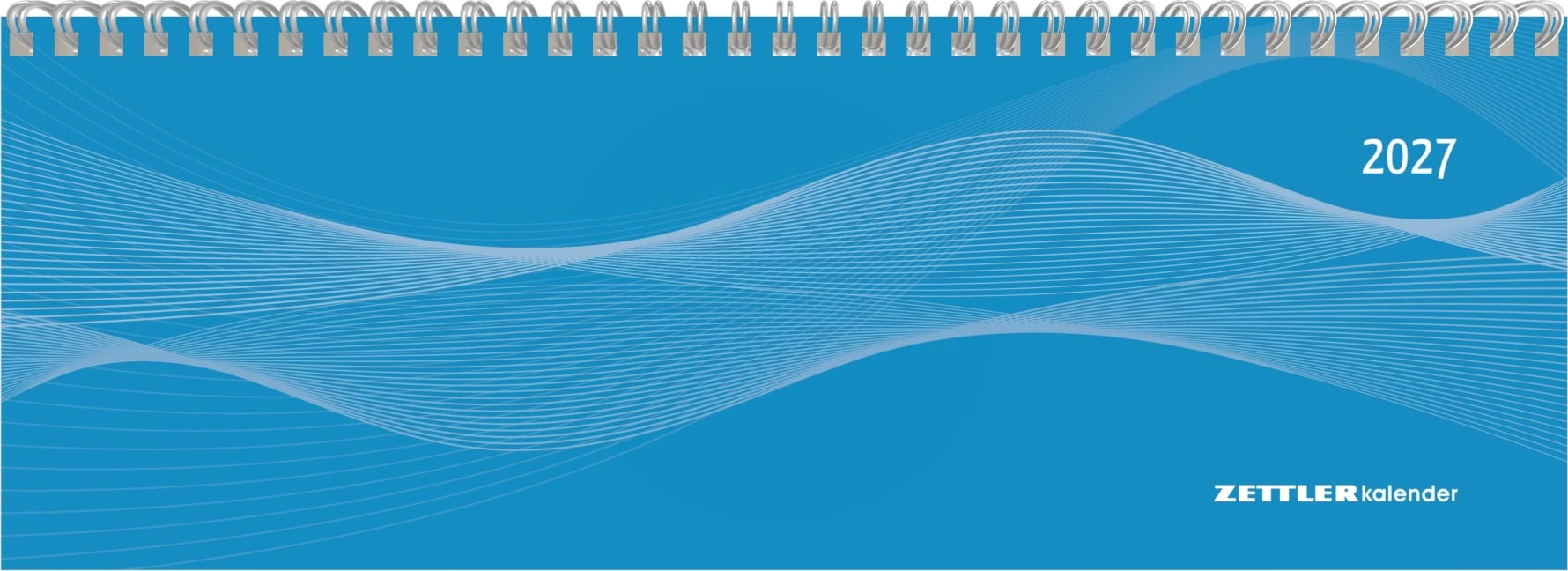 Tisch-Querkalender Profi blau 2027 - 