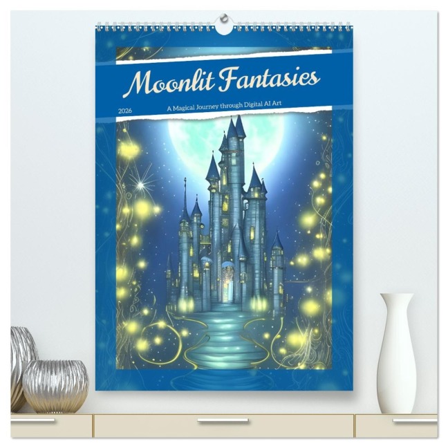 Moonlit Fantasies (High Quality Premium Wall Calendar 2026 DIN A2 portrait),CALVENDO 12 Month Wall Calendar - Christine Aka Stine1
