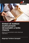 Cover-Bild zum Titel 'Sintesi di mattoni multinutrienti idrosolubili a lento rilascio' von 'Nagaraja Tarikere Ganapati'