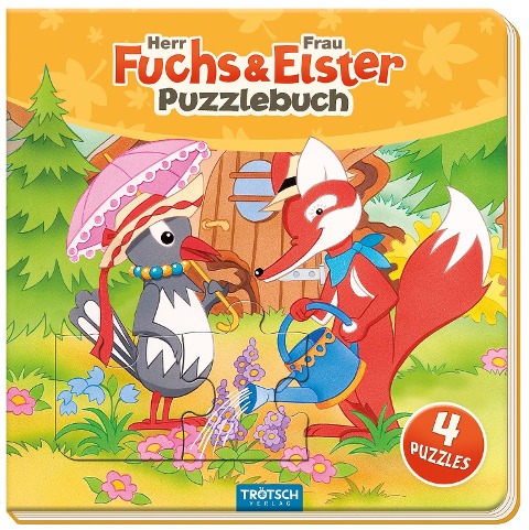 Trötsch Unser Sandmännchen Puzzlebuch mit 4 Puzzle Fuchs und Elster - 