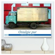 Cover-Bild zum Titel 'Ostalgie pur - DDR-Fahrzeuge auf Kuba (hochwertiger Premium Wandkalender 2026 DIN A2 quer), Kunstdruck in Hochglanz' von 'Henning von Löwis of Menar'