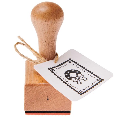 Stempel Weihnachtspost, Kranz FSC 100% 32 x 45 x 70 mm - 