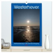 Cover-Bild zum Titel 'Westerhever - Wattwanderung in den Sonnenuntergang (hochwertiger Premium Wandkalender 2027 DIN A2 hoch), Kunstdruck in Hochglanz' von 'Horst Eisele'