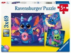Cover-Bild zum Titel 'Kinderpuzzle 3x49 Teile - Monsterchen' von ''