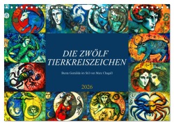 Cover-Bild zum Titel 'Die zwölf Tierkreiszeichen (Wandkalender 2026 DIN A4 quer), CALVENDO Monatskalender' von 'Sabine Löwer'