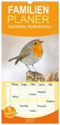Cover-Bild zum Titel 'Familienplaner 2027 - Geliebtes Rotkehlchen mit 5 Spalten (Wandkalender, 21 x 45 cm) CALVENDO' von 'Wilfried Martin (GDT)'