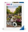 Cover-Bild zum Titel 'Erwachsenenpuzzle 1000 Teile - Fahrrad und Blumen in Amsterdam' von ''