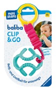 Ravensburger 4583 baliba Clip & Go - Flexibler Ball mit Befestigung für Greif- und Beißspaß unterwegs - Baby Spielzeug ab 0 Monaten - türkis - 