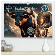 Cover-Bild zum Titel 'KI Tierkreiszeichen (hochwertiger Premium Wandkalender 2027 DIN A2 quer), Kunstdruck in Hochglanz' von 'Claudia Schimmack'