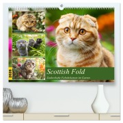 Cover-Bild zum Titel 'Scottish Fold. Zauberhafte Faltohrkatzen im Garten (hochwertiger Premium Wandkalender 2026 DIN A2 quer), Kunstdruck in Hochglanz' von 'Rose Hurley'