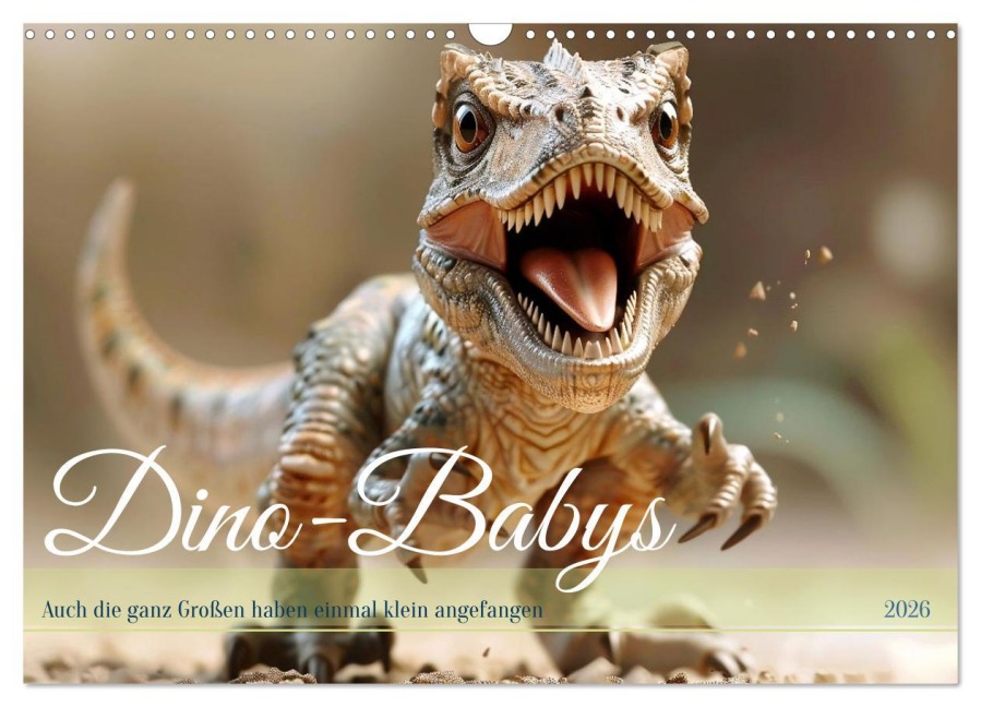 Dino-Babys (Wandkalender 2026 DIN A3 quer), CALVENDO Monatskalender - Daniela Tapper