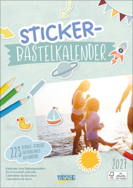 Fot-Malen-Basteln Bastelkalender mit Stickern 2027 - 