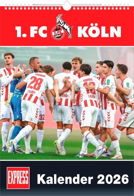 1. FC Köln 2026 - Fußball-Kalender - Express-Fankalender - Wandkalender 29,7 x 42 cm - 