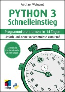 Cover-Bild zum Titel 'Python 3 Schnelleinstieg' von 'Michael Weigend'