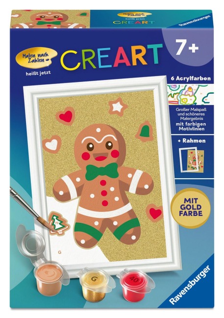 CreArt, Malen nach Zahlen Kinder - Lebkuchenmann - 